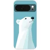 Image de Telefoonhoesje Geschikt voor Google Pixel 10 hoesje - Ijsbeer - Lichtblauw - Minimalistisch - Siliconen Telefoonhoesje Telefoonhoesje