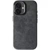 Image de Alcanluxury Alcantara telefoonhoesje geschikt voor Apple iPhone 17 - Space Grey