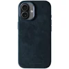 Image de Alcanluxury Alcantara telefoonhoesje geschikt voor Apple iPhone 17 - Navy Blue