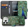 Image de Apple iPhone 17 Pro Bookcase Hoesje Met Pauwprint En Pasjes