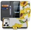 Image de Apple iPhone 17 Pro Hoesje Zonnebloemen Wallet PU Leer 3 Pasjes