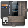 Image de Apple iPhone 17 Pro Bookstyle Hoes Steigerhout Design Met 3 Pasjes