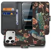 Image de Apple iPhone 17 Pro Bookcase Hoesje Met Pasjes Pauw Bloemen Print