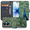 Image de Apple iPhone 17 Bookcase Hoesje Met Pauwprint En Pasjes