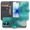 Image de Apple iPhone 17 Bookcase Hoesje Painting Blue Met 3 Pasjes