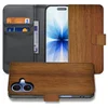 Image de Apple iPhone 17 Book Case Donker Hout Met Pasjeshouder