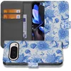 Image de Boekhoesje voor Google Pixel 10 | 10 Pro | Book Case Blauw Bloemen