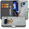 Image de Portemonnee Hoesje Google Pixel 10 | 10 Pro Witte Kat Dierenprint