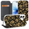 Image de Book Wallet Case Apple iPhone 17 Gouden Bloemen