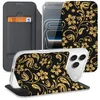 Image de Book Wallet Case Apple iPhone 17 Pro Max Gouden Bloemen