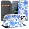 Image de Apple iPhone 17 Pro Smart Cover Hoesje Flowers Blue