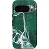 Image de Casetastic Hoesje Geschikt voor Google Pixel 10/10 Pro - Stijlvolle Beschermende Duo-layer Case - Groen Wit Marmer