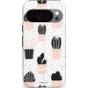 Image de Casetastic Hoesje Geschikt voor Google Pixel 10/10 Pro - Stijlvolle Beschermende Duo-layer Case - Zwart Roze Cactus Prikkels