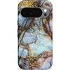 Image de Casetastic Hoesje Geschikt voor Google Pixel 10/10 Pro - Stijlvolle Beschermende Duo-layer Case - Marmer Chique Blauw Goud
