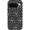 Image de Casetastic Hoesje Geschikt voor Google Pixel 10/10 Pro - Stijlvolle Beschermende Duo-layer Case - Abstracte Marmeren Driehoeken