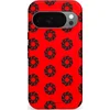 Image de Casetastic Hoesje Geschikt voor Google Pixel 10/10 Pro - Stijlvolle Beschermende Duo-layer Case - Zwarte Sterren op Rood