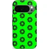 Image de Casetastic Hoesje Geschikt voor Google Pixel 10/10 Pro - Stijlvolle Beschermende Duo-layer Case - Neon Groene Cirkels