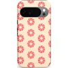 Image de Casetastic Hoesje Geschikt voor Google Pixel 10/10 Pro - Stijlvolle Beschermende Duo-layer Case - Peach Bloem Cirkels