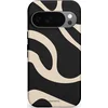 Image de Casetastic Hoesje Geschikt voor Google Pixel 10/10 Pro - Stijlvolle Beschermende Duo-layer Case - Zwart Zand Organische Golven