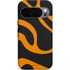 Image de Casetastic Hoesje Geschikt voor Google Pixel 10/10 Pro - Stijlvolle Beschermende Duo-layer Case - Katachtige Oranje Tijger Strepen