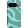 Image de Casetastic Hoesje Geschikt voor Google Pixel 10/10 Pro - Stijlvolle Beschermende Duo-layer Case - Aqua Golven