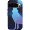 Image de Casetastic Hoesje Geschikt voor Google Pixel 10/10 Pro - Stijlvolle Beschermende Duo-layer Case - Blauwe Wolvennacht