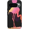 Image de Casetastic Hoesje Geschikt voor Google Pixel 10/10 Pro - Stijlvolle Beschermende Duo-layer Case - Silhouet Flamingo
