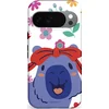 Image de Casetastic Hoesje Geschikt voor Google Pixel 10/10 Pro - Stijlvolle Beschermende Duo-layer Case - Gestrikte Blauwe Capibara