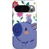 Image de Casetastic Hoesje Geschikt voor Google Pixel 10/10 Pro - Stijlvolle Beschermende Duo-layer Case - Capibara Bloempje Blauw