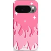 Image de Casetastic Hoesje Geschikt voor Google Pixel 10/10 Pro - Stijlvolle Beschermende Duo-layer Case - Roze Vlammen