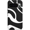 Image de Casetastic Hoesje Geschikt voor Google Pixel 10/10 Pro - Stijlvolle Beschermende Duo-layer Case - Zwart Wit Golven
