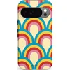 Image de Casetastic Hoesje Geschikt voor Google Pixel 10/10 Pro - Stijlvolle Beschermende Duo-layer Case - Retro regenboog