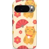 Image de Casetastic Hoesje Geschikt voor Google Pixel 10/10 Pro - Stijlvolle Beschermende Duo-layer Case - Japanse Poezenvreugde - Lucky Cats