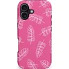 Image de Casetastic Hoesje Geschikt voor Apple iPhone 17 MagSafe - Stijlvolle Beschermende Duo-layer Case - Roze Verenpracht