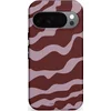 Image de Casetastic Hoesje Geschikt voor Google Pixel 10/10 Pro - Stijlvolle Beschermende Duo-layer Case - Roze Rode Golven