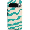 Image de Casetastic Hoesje Geschikt voor Google Pixel 10/10 Pro - Stijlvolle Beschermende Duo-layer Case - Turquoise Zand Golven