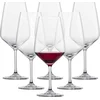 Image de Burgundy Red Wine Glass Knob Set of 6 - Timeless Burgundy Glasses Dishwasher Safe - Tritan Crystal Glasses Germany - Item No. 115672