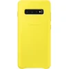 Image de Samsung Lederen Cover - voor Samsung Galaxy S10 Plus - Geel
