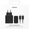Image de Samsung 50W Duo Power Adapter 220V Lader - Low Standby - incl. 1.8m/5A USB-C Kabel - Zwart