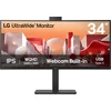 Image de LG 34BA85QE-B QHD Ultrawide Monitor - IPS - USB-C 90w - RJ-45 - Webcam - 34 inch