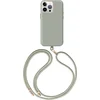 Image de Coehl Hoesje Geschikt voor iPhone 15 Pro Hoesje Met Koord - Coehl Crème MagSafe Backcover met koord - grijs
