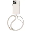 Image de Coehl Hoesje Geschikt voor iPhone 15 Pro Hoesje Met Koord - Coehl Crème MagSafe Backcover met koord - wit