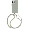Image de Coehl Hoesje Geschikt voor iPhone 15 Pro Max Hoesje Met Koord - Coehl Crème MagSafe Backcover met koord - grijs