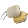 Image de UNIQ Clyde Lock Serie - Beschermhoesje voor AirPods Pro 2 - Beige-Geel - Elegant Design - Hoge Bescherming