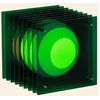 Image de BaNG LOP - Design Tafellamp - Groen - Acryl - Mid Century Modern Lamp - Vierkant - Retro & Space Age Design
