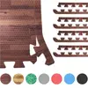 Image de Embouts pour dalles de protection de sol Aspect bois foncé Gorilla Sports