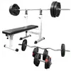 Image de Banc de musculation avec set d'haltères 100 kg Blanc Gorilla Sports