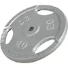 Image de Disque musculation fonte 30/31 mm ou 50/51 mm avec poignées Argent / 30mm / 20 KG Gorilla Sports