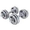 Image de Set d'haltères courts en fonte 30 kg Argent Gorilla Sports