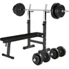 Image de Banc de musculation avec set d'haltères longs 70 KG Gorilla Sports